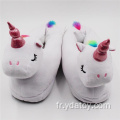 Mignons de pantoufles de licorne en peluche